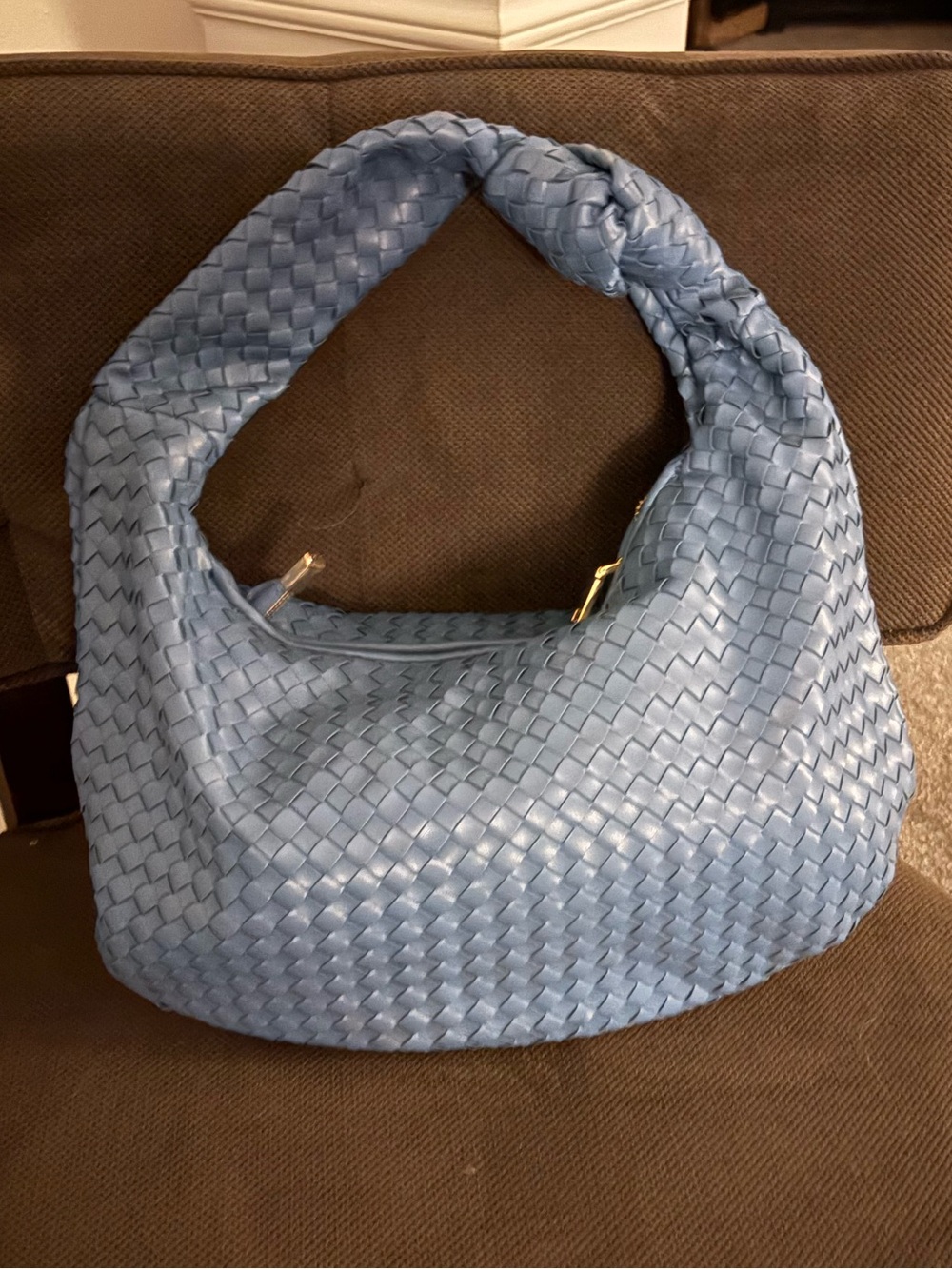 💖SPOTLIGHT💖NWOT Melie Bianco Brigitte Large Satchel in Sky Blue - Picture 4 of 8